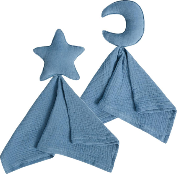 insular Baby Lovey Blanket, Cotton Muslin Security Blanket for Boys and Girls, Soft Breathable Lovie Soothing Towel for