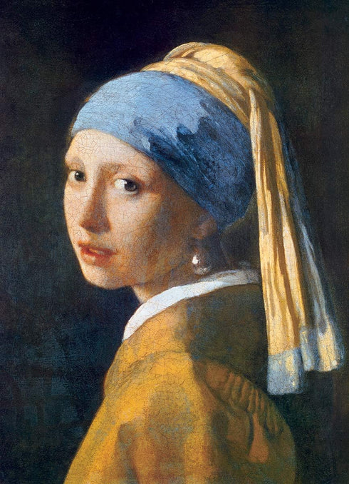 1000 (6000-5158) EuroGraphics Girl with A Pearl Earring by Vermeer Piece Puzzle , Black