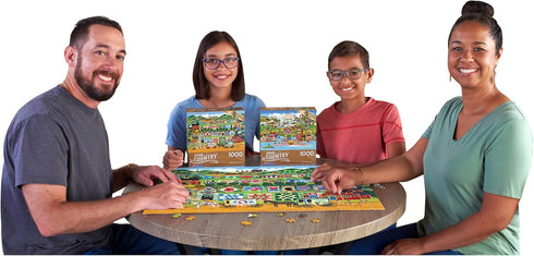 RoseArt - Home Country - Quilt Valley Farm - 1000 Piece Jigsaw Puzzle