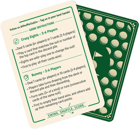 USA(Pack 1) Golf Playing Cards Hand-Illustrated Vintage Golf Deck | Golf-Themed Poker & Blackjack Cards | Premium Gift