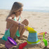 POUYRBA Set 3Pcs Collapsible Beach Bucket and Shovel for Kids, Foldable Sand Toys with Mesh Bag, Portable Sand Buckets