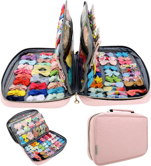 Micom Hair Accessories Storage Bag For Baby Girls, Hair Bow Organizer, Multifunctional