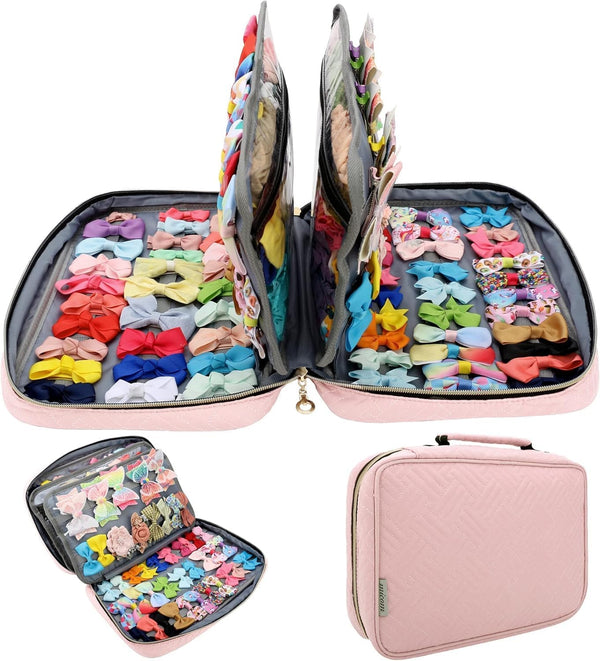 Micom Hair Accessories Storage Bag For Baby Girls, Hair Bow Organizer, Multifunctional