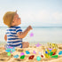 MGparty 24pcs Set Summer Swimming Diving Gem Pool Toys Colorful Diamonds with Pirate Treasure Chest Toy Underwater Toys