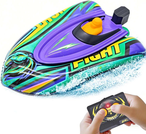 Remote Control Boat for Kids with Inflatable Bumper Rechargeable Battery USB Charge