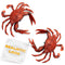 2PCS Plastic Red Crabs – Realistic Fake Crab Decor, Ocean Animal Figurine for Party Decorations and Kitchen Decor