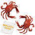 2PCS Plastic Red Crabs – Realistic Fake Crab Decor, Ocean Animal Figurine for Party Decorations and Kitchen Decor