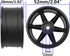 4Pack HIRCQOO RC Plastic Wheel Rims, 12mm Hex Hub OD 52mm Compatible with 1/10 On-Road Racing Touring Drift Car