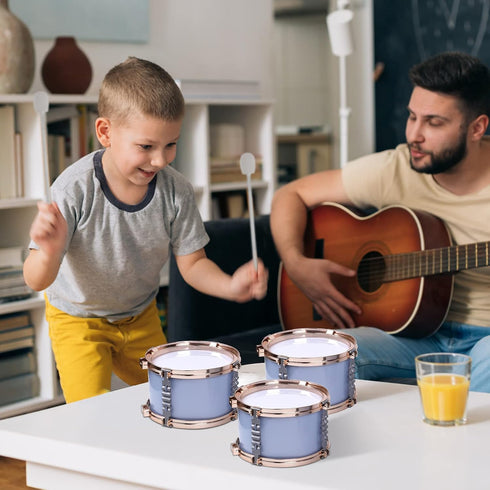Set 5 M SANMERSEN Kids Jazz Drum - Drums with Stool - Rock Jazz Drum Kit - Musical Enlightenment Educational Toys Gift