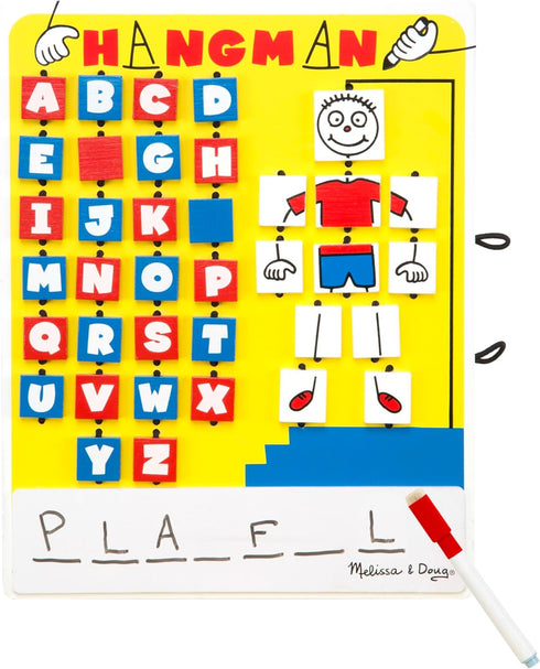 Melissa & Doug Flip to Win Travel Hangman Game: White Board with Dry-Erase Marker