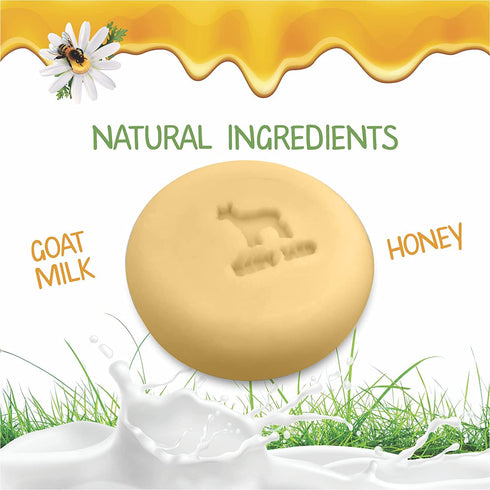 Set 4 of Organic Baby Soap Bars - Lavender-Chamomile, Goat Milk-Honey, Unscented, Greek Yogurt - Coconut Milk - All