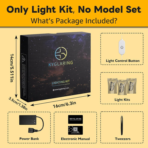 21362 Dimming Kyglaring LED Light Kit Compatible with Lego Mineral Collection Building Blocks - Upgraded Touch Control