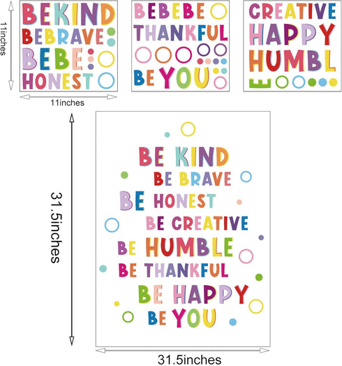 Mudder Colorful Inspirational Wall Decal Motivational Phrases Sticker Inspirational Lettering Quote Sticker Be Thankful