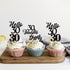24 PCS 30th Birthday Cupcake Toppers, Hello 30 Cake Topper, Thirty 30 & Fabulous Cupcake Picks, 30th Birthday