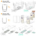 Ugotfeels 2 Breastmilk Storage Container with L Shaped Separator Boards, Dividers Will Flatten Standing Breast Milk