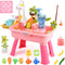 Mobelixy Upgraded Toddler Sand Water Table Toy with Electric Water Pump, Kids Sand