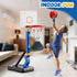 Toddler Basketball Hoop, Adjustable Height 2.3-4.5ft with 4 Balls & Pump, Blue