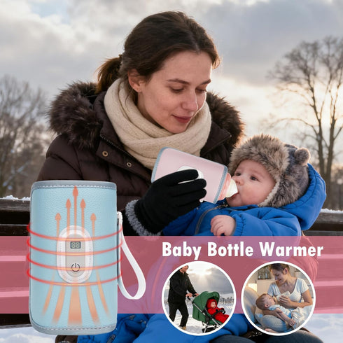 Generic 8x14cm, Baby Bottle Warmer, with Fast & Even Heating, Digital USB Portable Breast Milk Heater, Bottle Warmers