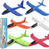 BooTaa 6 Pack Airplane Toys, 17.5" Large Throwing Foam Plane, 2 Flight Mode Gliders, Birthday Gifts for Kids 3-12
