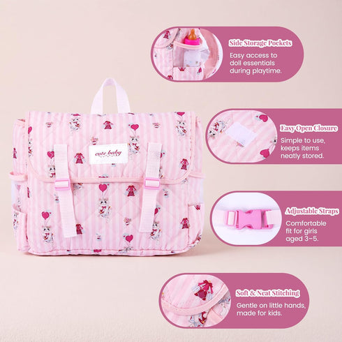 14 Set 12-15 Inch Set BABESIDE Pcs Baby Doll Accessories for Babydolls - Baby Doll Diaper Bag with Dolls Bedding