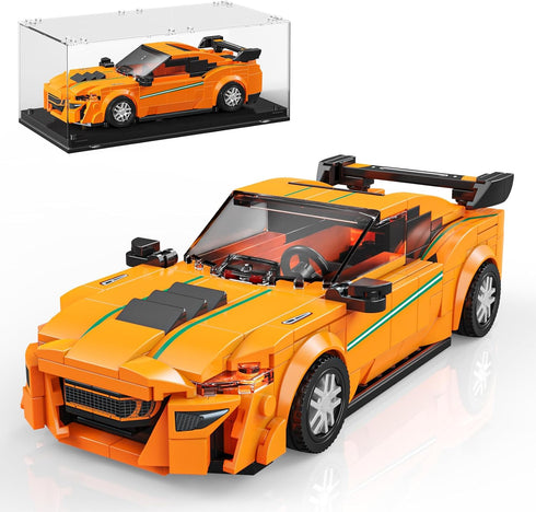 TYCOLE Super Sports Car Building Block Set with Display Case, Speed Racing Car