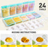 10 Jar Melo Washable Finger Paints Powder for Toddlers, Safe Paints for Baby's Hand and Feet, Non-Toxic Preschool Art