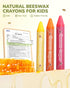 13, 12 24, 48 JUPITEARTH Beeswax Crayons for Toddlers Non-Toxic Silky Crayons, Jumbo and Washable Crayon, Easy to Hold