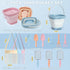 Set 3 Pack Beach Sand Toys Mesh Shovel for Kids, Collapsible Sand Buckets and Filter Sand Scooper with Mesh Bag