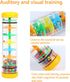 Rainmaker 8 inch Mini Rain Stick for Babies, Yellow Rattle Tube Shaker Music Sensory Toy