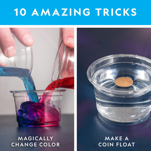 Magic Chemistry Set - Science Kit for Kids with 10 Amazing Tricks, STEM Projects and Experiments, Great Gift for Boys