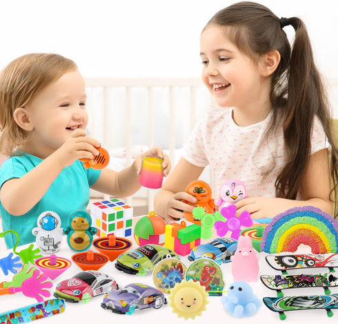 60 Pcs Party Favors Carnival Treasure Box Toys, Small Mini Bulk Gifts for Kids Boys Girls, Goodie Bags Fillers for