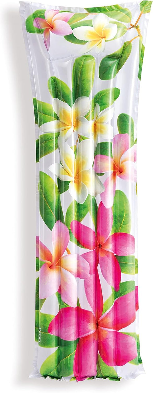 2 220lb Intex Inflatable Floating Fashion Mat: Durable Vinyl Air Chambers Weight Capacity Style May Vary One Mat