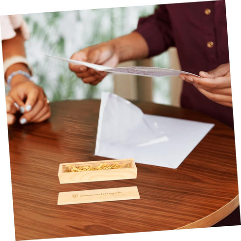 ORFOFE Natural Wood Pregnancy Test Keepsake Box Elegant Storage for Pregnancy Tests and Mementos Multifunctional