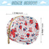 PYBUG Independence Day Pattern Round Pacifier Storage Case, Polyester & TPU Lined with Hook Buckle, Pacifier Container