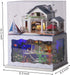 DIY Miniature Dollhouse Kit - Tiny House with Furniture and Dust Proof, 1:24 Scale Beachside Bungalow