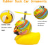 wonuu Rubber Duck Car Decorations, Cute Yellow Duck Dashboard Ornaments with Propeller