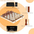 Sets, 15 Inch Set 2 Chess Board Magnetic Chess for Adults & Kids, Checkers Board Game, Handmade Folding Chess Boards