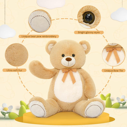 Tezituor 4.3 Feet Giant Teddy Bear Stuffed Animals, Large 52 Inch Plush Teddy Bear for Valentine's Day Gift