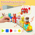 2 3 4 Set 6 Montessori Train Toys for Year Olds - Toddler Learning Train with Lights & Sounds, Vehicle Transport, Lock