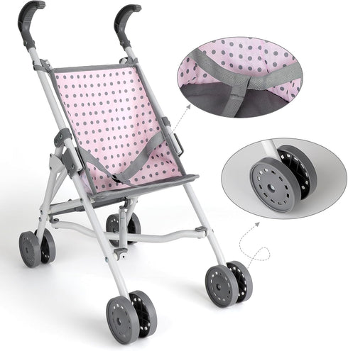 Set deAO Baby Doll Stroller Crib Bed Nursery Role Play Baby Doll with Accessories and Play Mat,Travel
