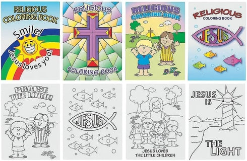 Set 72 Fun Express Bible Coloring Book for Kids of - Christian Coloring Books for Sunday School Prizes & VBS Activities