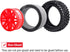 Hobbypark 12mm Hex RC 1/10 Buggy Wheels and Tires Set Height 3.46''(88mm) for Redcat Shockwave Tornado S30 EPX/PRO ExceedRC EP SunFire HSP Off Road Car