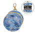 Pacifier Holder with Clip Pacifier Case for Diaper Bag Round Baby Pacifier Pouch Box Bag Portable Blue Romantic Golden