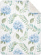 KICPOAY Swaddle Blanket for Blue Floral Hydrangeas with Leaves Baby Receiving Blanket Muslin