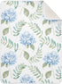 KICPOAY Swaddle Blanket for Blue Floral Hydrangeas with Leaves Baby Receiving Blanket Muslin