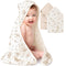 Konssy 2-Pack Muslin Hooded Baby Towels, 100% Cotton, Ultra-Soft & Absorbent Baby