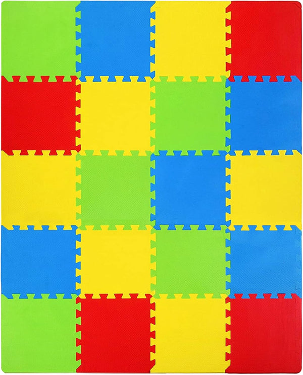 Kangler Kids Puzzle Play Mats, 20pcs Extra Large Colorful Foam Flooring Tiles, Interlocking