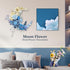 SUNHABI Set Flower Building for Adults, Crescent Moon Botanical Art Display, Creative Floral Home Dcor for Table