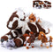 Lenwen 5 Pcs Horse Stuffed Animals Plush Toy Set, Large Mommy Horse with 4 Cute Babies for Toddlers (Lively)