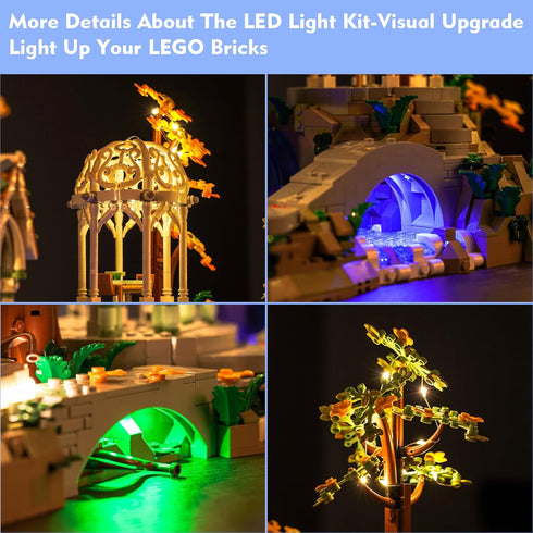 LED Light Kit Compatible with Lego Rivendell - DIY Lighting Set Accessories for Lego 10316 (Lights Only)